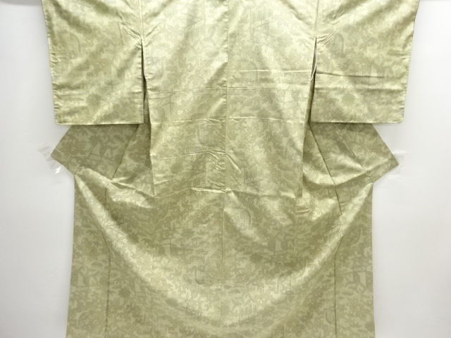 JAPANESE KIMONO / UNUSED NISHIJIN OMESHI / WOVEN PLANT 